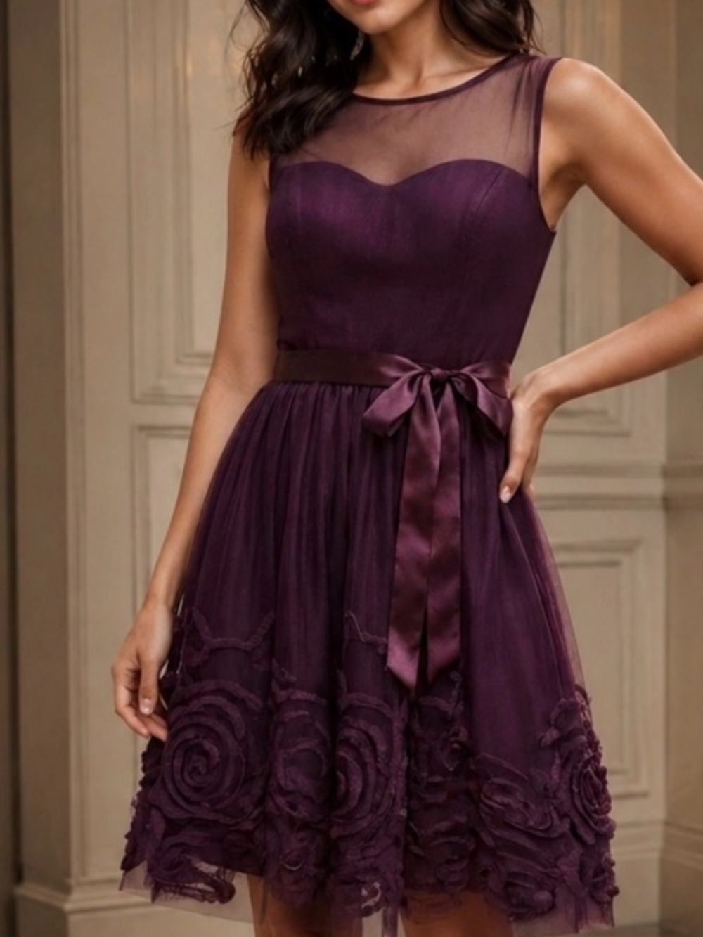 Eliza J Mini Dress Purple Size Small